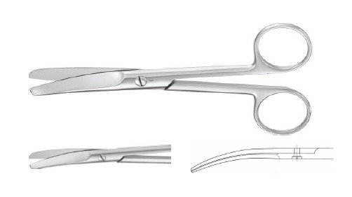 ХІРУРГ. НОЖИЦІ ВИГНУТІ Т/Т 150MM